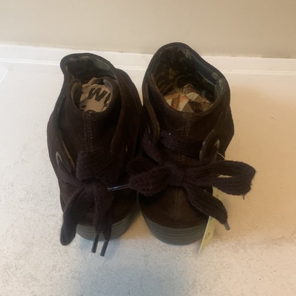 NEW FLY London Suede Ruched Ankle Boots w/ Tie YEBI Size 8.5 Euro 40 ESPRESSO - Picture 7 of 14